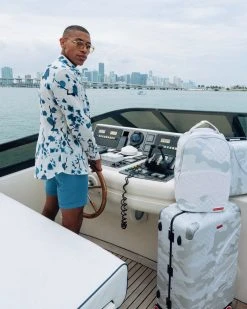 SPRAYGROUND® 3AM LE BLANC SHARKNAUTICS HARDSHELL FULL-SIZE LUGGAGE