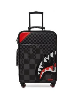 SPRAYGROUND® XTC GREY SHARKS IN PARIS CUT & SEW VEGAN LEATHER CARRY-ON LUGGAGE