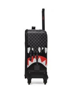 SPRAYGROUND® XTC GREY SHARKS IN PARIS CUT & SEW VEGAN LEATHER CARRY-ON LUGGAGE