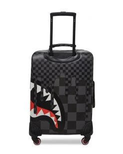 SPRAYGROUND® XTC GREY SHARKS IN PARIS CUT & SEW VEGAN LEATHER CARRY-ON LUGGAGE