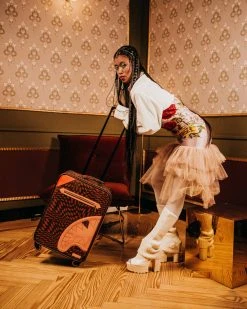 SPRAYGROUND® TRIPPY HENNY CUT & SEW VEGAN LEATHER CARRY-ON LUGGAGE