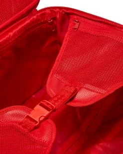 SPRAYGROUND® RED RIVIERA VEGAN LEATHER CARRY-ON LUGGAGE (ONLY 100 MADE & NUMBERED)