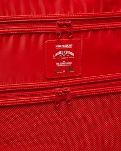 SPRAYGROUND® RED RIVIERA VEGAN LEATHER CARRY-ON LUGGAGE (ONLY 100 MADE & NUMBERED)