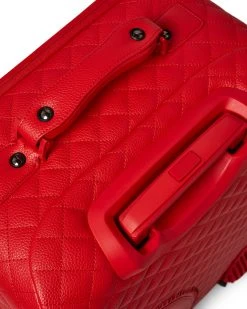 SPRAYGROUND® RED RIVIERA VEGAN LEATHER CARRY-ON LUGGAGE (ONLY 100 MADE & NUMBERED)