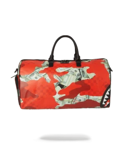 SPRAYGROUND® MONEY CAMO (RED) DUFFLE