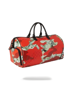 SPRAYGROUND® MONEY CAMO (RED) DUFFLE