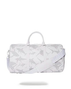 SPRAYGROUND® SHARK CHECK (WHITE) DUFFLE