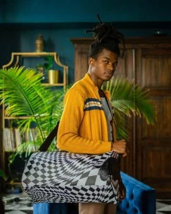 SPRAYGROUND® TRIPPY CHECK DUFFLE BAGS