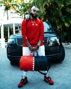 SPRAYGROUND® VERTICAL SHARK CUT & SEW DUFFLE BAGS