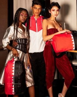 SPRAYGROUND® VERTICAL SHARK CUT & SEW DUFFLE BAGS