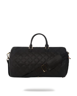 SPRAYGROUND® BAGS NOIR QUILT GOLD CHAIN SHARK DUFFLE