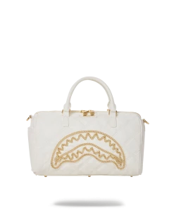 SPRAYGROUND® RIVIERA LE BLANC GOLD CHAIN SHARK MINI DUFFLE