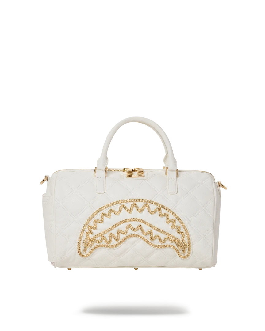 SPRAYGROUND® RIVIERA LE BLANC GOLD CHAIN SHARK MINI DUFFLE 3 SPRAYGROUND® RIVIERA LE BLANC GOLD CHAIN SHARK MINI DUFFLE