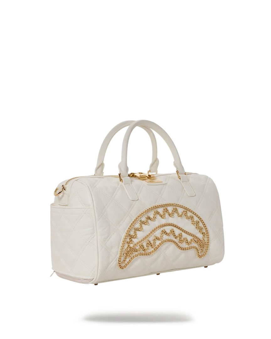 SPRAYGROUND® RIVIERA LE BLANC GOLD CHAIN SHARK MINI DUFFLE 5 SPRAYGROUND® RIVIERA LE BLANC GOLD CHAIN SHARK MINI DUFFLE