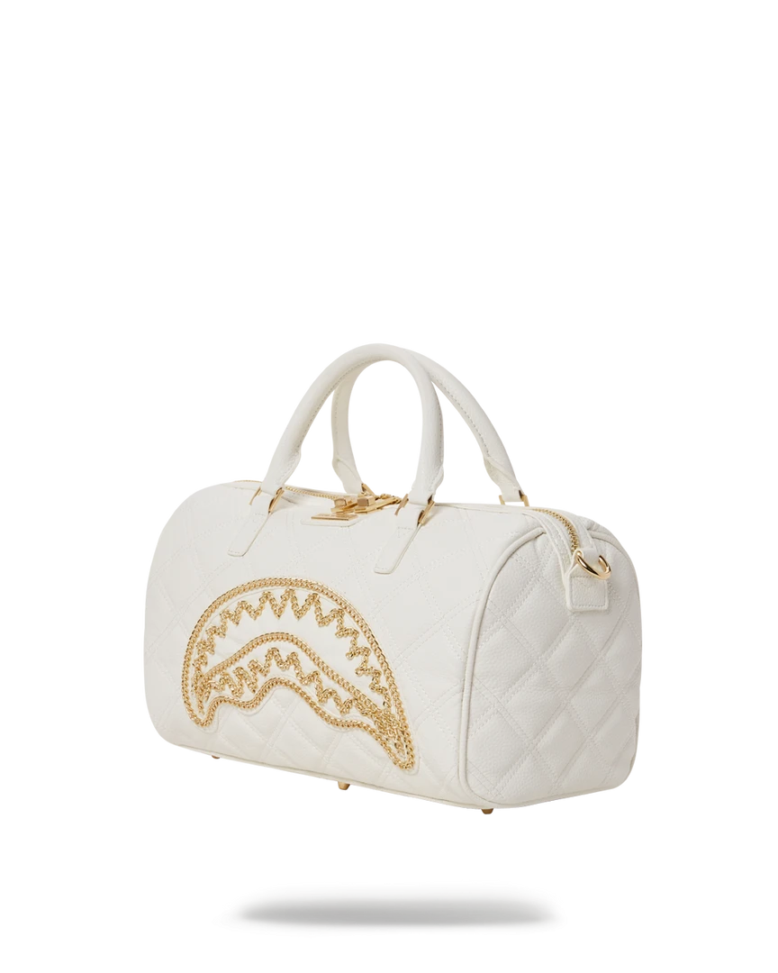 SPRAYGROUND® RIVIERA LE BLANC GOLD CHAIN SHARK MINI DUFFLE 7 SPRAYGROUND® RIVIERA LE BLANC GOLD CHAIN SHARK MINI DUFFLE