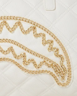 SPRAYGROUND® RIVIERA LE BLANC GOLD CHAIN SHARK MINI DUFFLE 30 SPRAYGROUND® RIVIERA LE BLANC GOLD CHAIN SHARK MINI DUFFLE