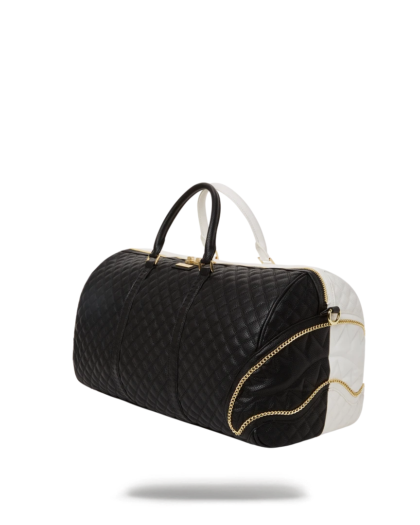 SPRAYGROUND® LEVELED UP SPLIT QUILT SHARK DUFFLE 7 SPRAYGROUND® LEVELED UP SPLIT QUILT SHARK DUFFLE