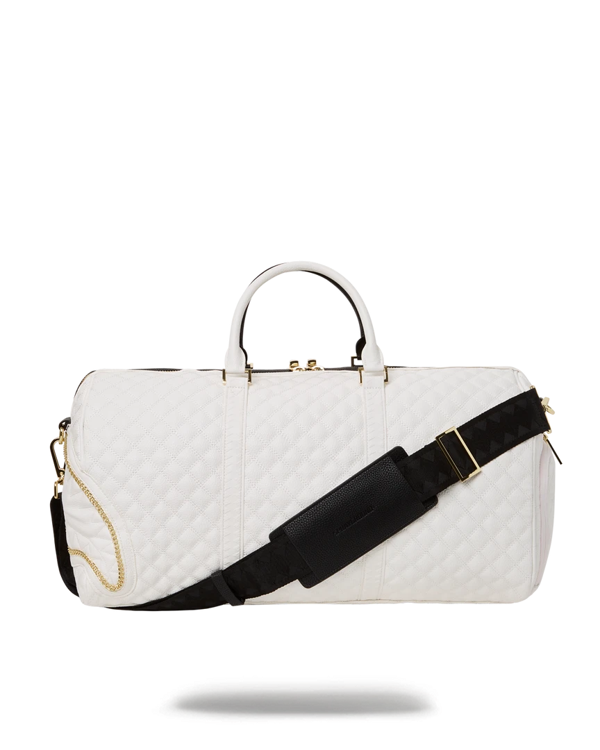 SPRAYGROUND® LEVELED UP SPLIT QUILT SHARK DUFFLE 9 SPRAYGROUND® LEVELED UP SPLIT QUILT SHARK DUFFLE