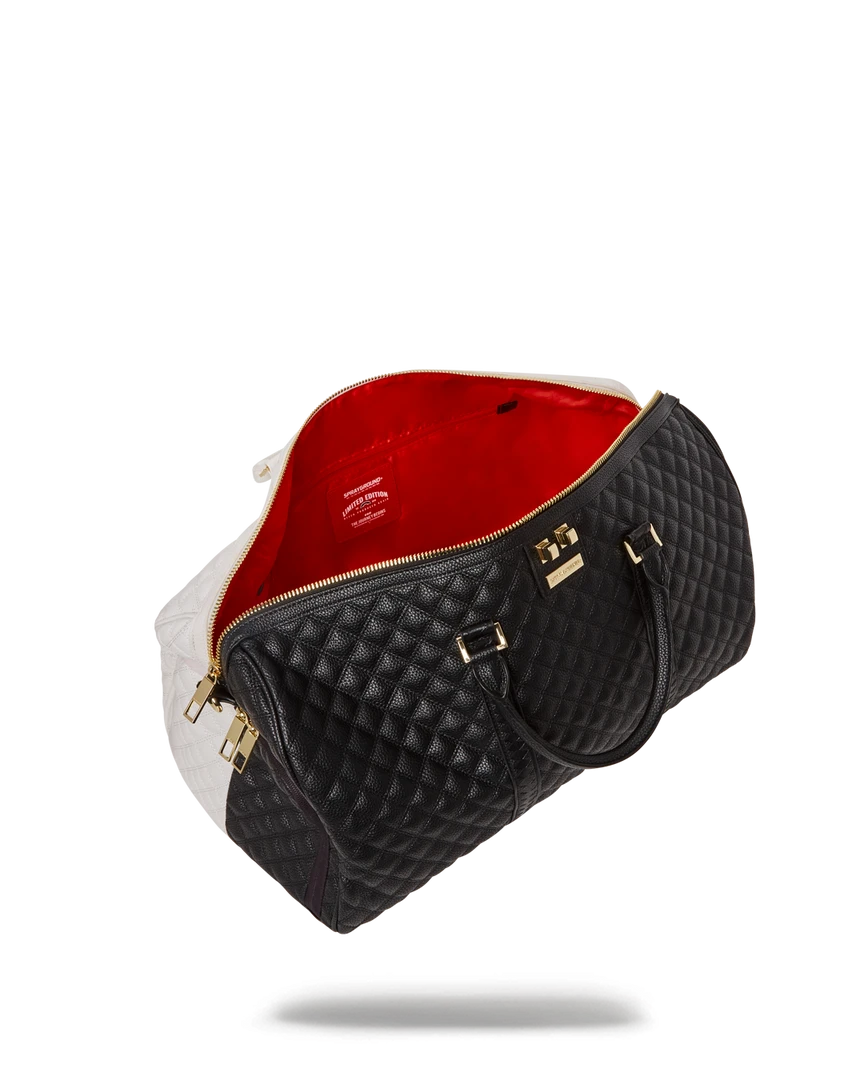 SPRAYGROUND® LEVELED UP SPLIT QUILT SHARK DUFFLE 11 SPRAYGROUND® LEVELED UP SPLIT QUILT SHARK DUFFLE