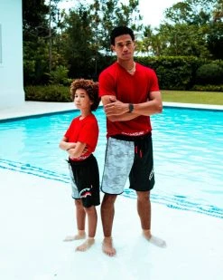 SPRAYGROUND® KIDS DAMAGE CONTROL SWIM TRUNKS