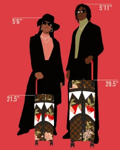 SPRAYGROUND® CARRY-ON LUGGAGE SHARKFLOWER 21.5” CARRY-ON SHARKNAUTICS LUGGAGE