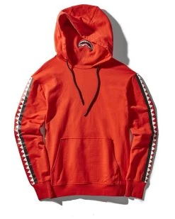 SPRAYGROUND® APPAREL+GEAR NINJA LIGHTWEIGHT VERTICAL SHARK HOODY (RED)