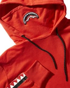 SPRAYGROUND® APPAREL+GEAR NINJA LIGHTWEIGHT VERTICAL SHARK HOODY (RED) 9 SPRAYGROUND® APPAREL+GEAR NINJA LIGHTWEIGHT VERTICAL SHARK HOODY (RED)