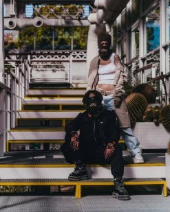 SPRAYGROUND® XTC SHARKS IN PARIS NECK WARMER APPAREL+GEAR