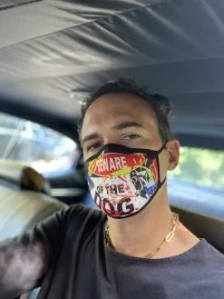 SPRAYGROUND® ADULT BEWARE OF THE DOG FORM-FITTING FACE MASK