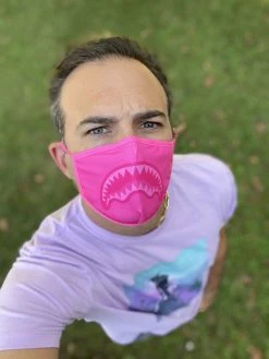 SPRAYGROUND® FACE MASKS ADULT PINK SHARK FORM-FITTING FACE MASK 7 SPRAYGROUND® FACE MASKS ADULT PINK SHARK FORM-FITTING FACE MASK