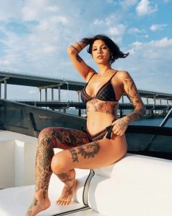 SPRAYGROUND® MIDNIGHT MONEYGRAM BIKINI SWIMWEAR