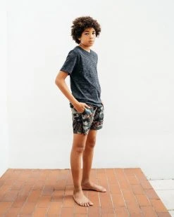 SPRAYGROUND® SWIMWEAR KIDS CAMO CHECKERED SWIM TRUNKS