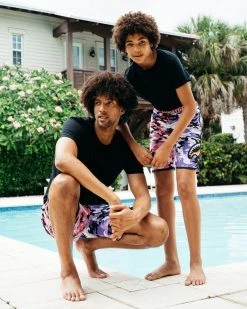 SPRAYGROUND® KIDS SPLIT CAMO SWIM TRUNKS SWIMWEAR