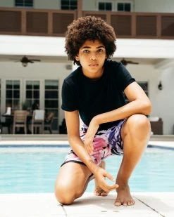 SPRAYGROUND® KIDS SPLIT CAMO SWIM TRUNKS SWIMWEAR