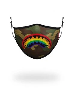 SPRAYGROUND® FACE MASKS ADULT RAINBOW SHARK FORM FITTING FACE MASK