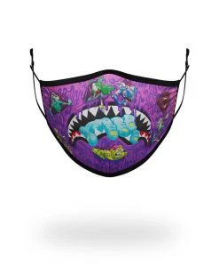 SPRAYGROUND® FACE MASKS ADULT ZOMBIE SHARK FORM FITTING FACE MASK