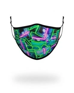 SPRAYGROUND® ADULT NEON MONEY FORM FITTING FACE MASK