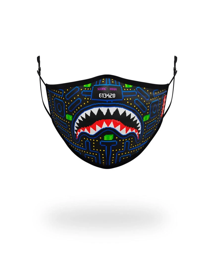SPRAYGROUND® KIDS FORM FITTING MASK: ARCADE SHARK FACE MASKS 3 SPRAYGROUND® KIDS FORM FITTING MASK: ARCADE SHARK FACE MASKS