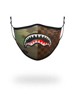 SPRAYGROUND® FACE MASKS ADULT CHECKS & CAMO FORM FITTING FACE MASK