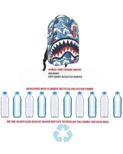 SPRAYGROUND® BAGS THE SHARK WAVE (made From 100% Recycled Plastic Bottles From The Ocean) 25 SPRAYGROUND® BAGS THE SHARK WAVE (made From 100% Recycled Plastic Bottles From The Ocean)