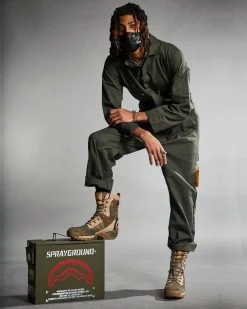SPRAYGROUND® CAMO TERRAIN FUERZA COBRA PARATROOPER BOOTS - MADE IN COLOMBIA NUMBERED 1/280 PAIRS APPAREL+GEAR