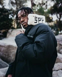 SPRAYGROUND® COZY FUR NECK PUFFER JACKET APPAREL+GEAR