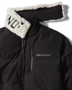 SPRAYGROUND® COZY FUR NECK PUFFER JACKET APPAREL+GEAR