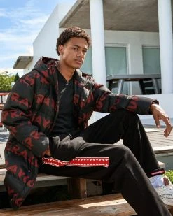 SPRAYGROUND® APPAREL+GEAR VERTICAL RED MIDWAY JOGGER SWEATPANTS