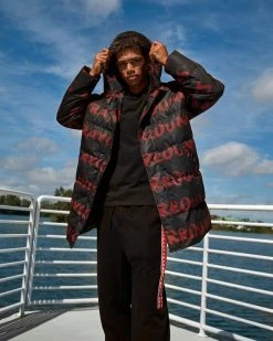 SPRAYGROUND® APPAREL+GEAR VERTICAL RED MIDWAY JOGGER SWEATPANTS