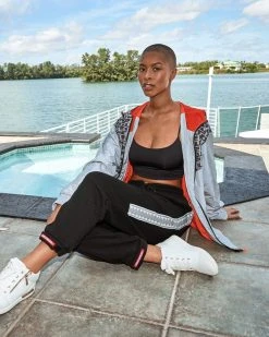 SPRAYGROUND® VERTICAL GRAY MIDWAY JOGGER SWEATPANTS APPAREL+GEAR