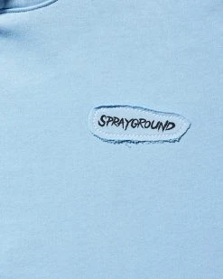 SPRAYGROUND® RIPPED MONEY BEAR HOODY (LT BLUE) APPAREL+GEAR