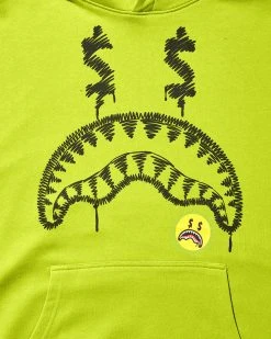 SPRAYGROUND® MONEY SCRIBBLES HOODY (LIME GREEN) APPAREL+GEAR