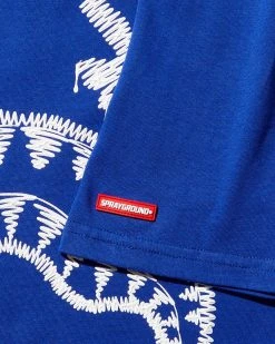 SPRAYGROUND® MONEY SCRIBBLES T-SHIRT (ROYAL BLUE)