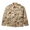 SPRAYGROUND® DOUBLE YOKE SNAP FRONT JACKET (BROWN) 1 SPRAYGROUND® DOUBLE YOKE SNAP FRONT JACKET (BROWN)